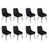 Dining Chairs x 8 Padded Seat Soft Velvet-1950769994770026496