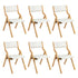 Levede 6x Dining Chairs Foldable PU Beige-2006732727960866816