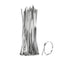 Steel Zip Tie Sliver 4.6mmx300mm 100pcs-2100035015718080513