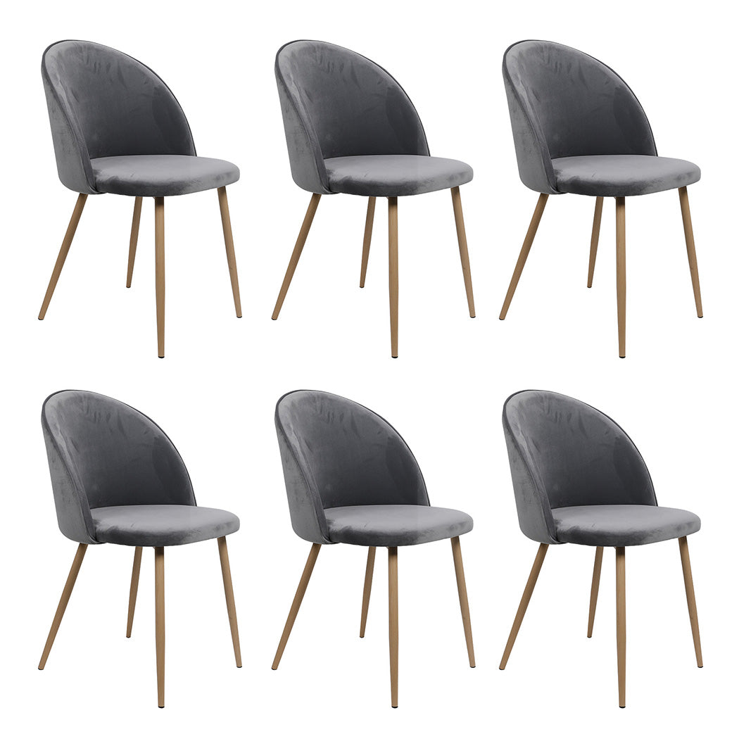 Levede 6x Dining Chairs Seat French Grey-1975420351747854336