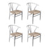 Levede 4x Dining Chairs Wooden Hans White-2006732723045142528