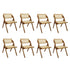 Levede 8X Foldable Rattan Dining Chairs-2006732727235252224
