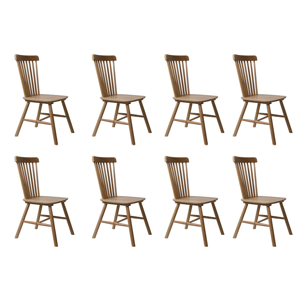 Levede 8x Dining Chairs Kitchen Windor Oak-2006732720021049344