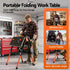 Portable Folding Work Table 454kg Adjustable Workbench