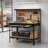 Workbench with Pegboard and Ultra-Wide 120cm Work Table for Garage DIY, 20 Hooks