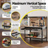Workbench with Pegboard and Ultra-Wide 120cm Work Table for Garage DIY, 20 Hooks