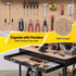 Workbench with Pegboard and Ultra-Wide 120cm Work Table for Garage DIY, 20 Hooks