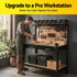 Workbench with Pegboard and Ultra-Wide 120cm Work Table for Garage DIY, 20 Hooks