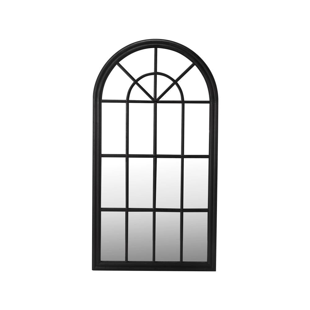 Window Mirror Arched Wall Mirrors 76x51cm Black