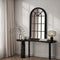Oikiture Window Mirror Arched Wall Mirrors 76x51cm Black
