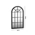2PC Window Mirror Arched 76x51cm Wooden Black