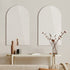 2X Wall Mirrors 86x50cm Arched Bathroom Frameless Mirror