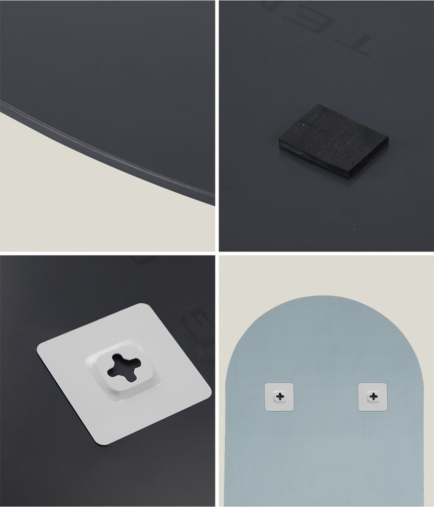 2X Wall Mirrors 86x50cm Arched Bathroom Frameless Mirror