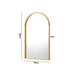 Wall Mounted Mirror Wooden Frame Arched 86 x 50cm