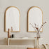 Arched Wall Mirrors 86x50cm Wooden Set of 2