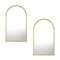 Arched Wall Mirrors 86x50cm Wooden Set of 2