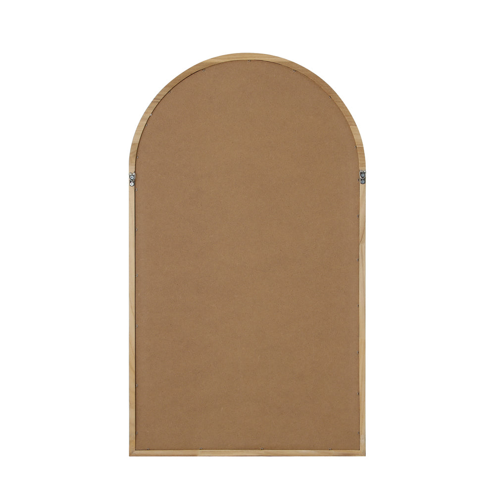 Arched Wall Mirrors 86x50cm Wooden Set of 2