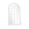 Oikiture Wooden Window Mirror Arched Wall Mirrors 130x70cm White