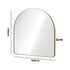 Oikiture 2PC Arched Vanity Mirror Aluminium Frame 100x100cm Gold