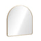 Oikiture Arched Wall Mirror 85x80cm Gold Aluminium Frame Vanity Makeup Bathroom
