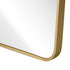 Oikiture 2 Pack Arched Wall Mirrors 85x80cm Gold Aluminium Frame Vanity Bathroom