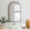 Oikiture Wall Mirror 86x50cm Arched Black