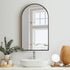 Oikiture Wall Mirror 86x50cm Arched Black