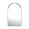 Oikiture Arched Wall Mirror 86x50cm Black Aluminium Frame Full Length Decor