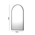 Oikiture Wall Mirror 86x50cm Arched Black