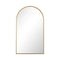 Oikiture Arched Wall Mirror 86x50cm Gold Aluminium Frame Full Length Decor