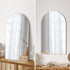 Arched Wall Mirrors 86x50cm Frameless