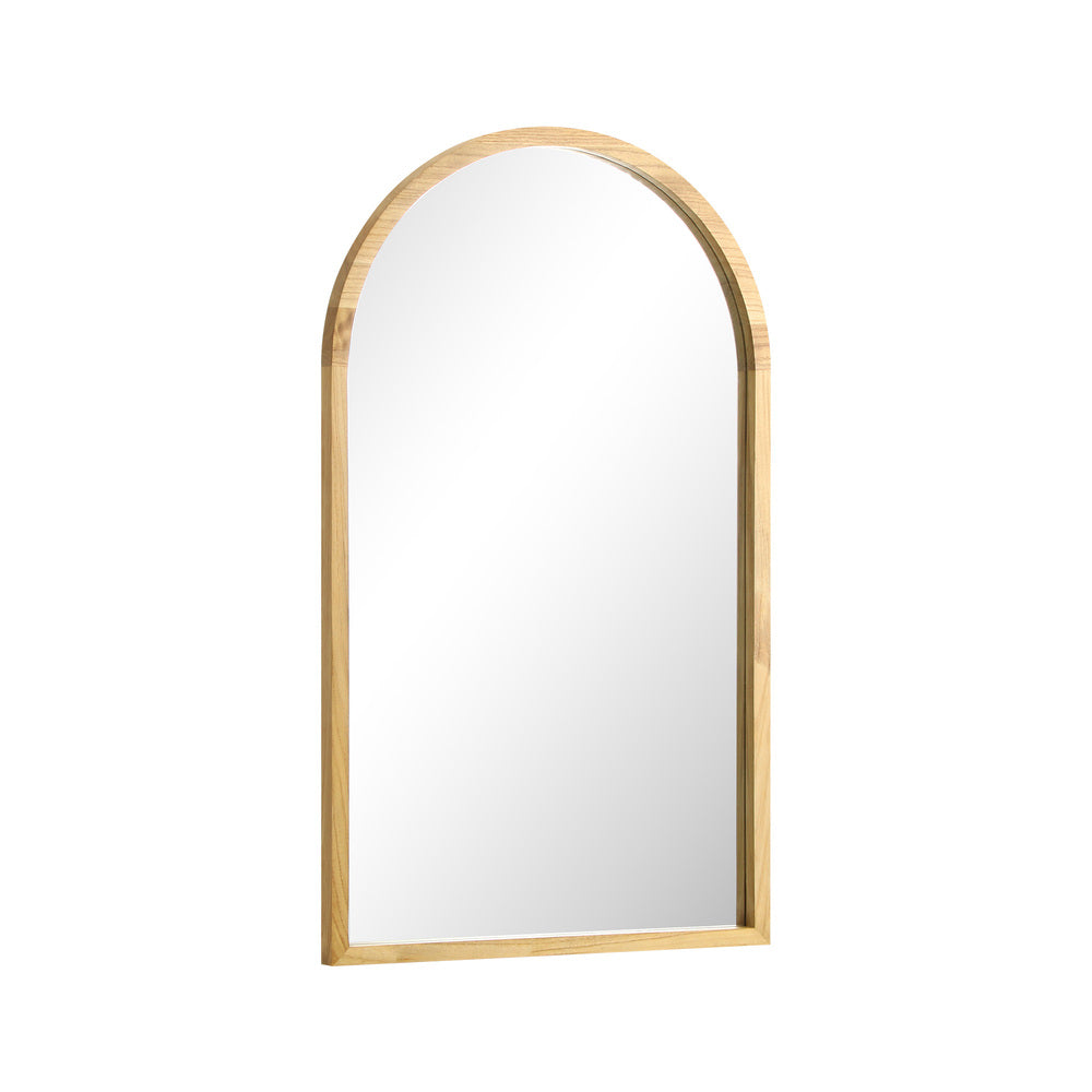 Wall Mirror Wooden Frame Arched 86 x 50cm