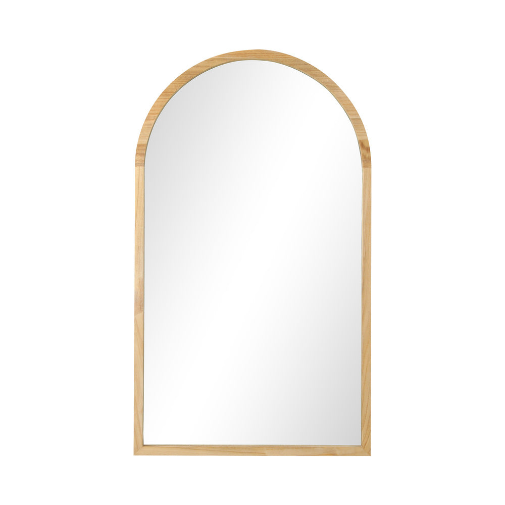 Wall Mirror Wooden Frame Arched 86 x 50cm