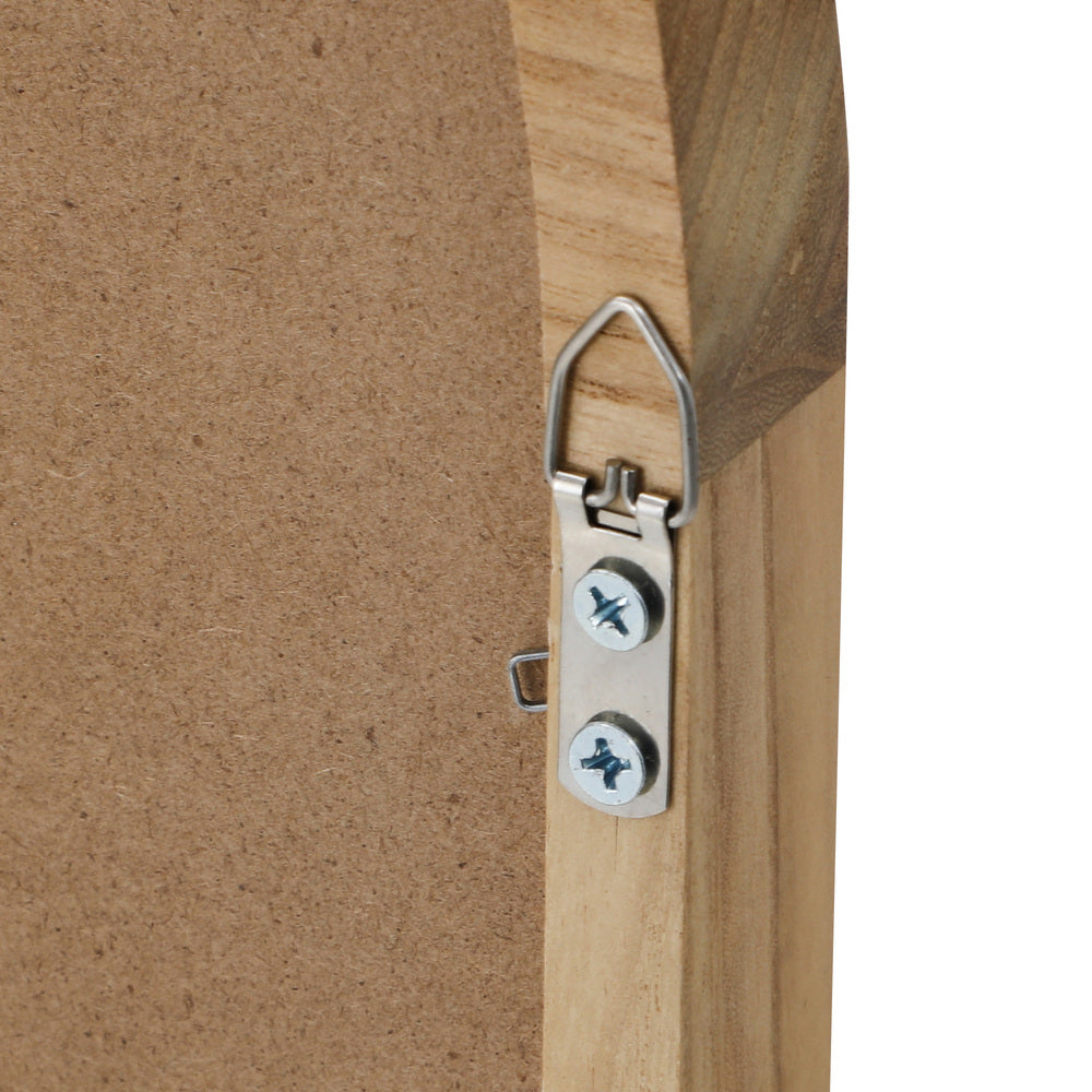 Wall Mirror Wooden Frame Arched 86 x 50cm