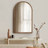 Arched Wall Mirror – Paulownia Wood Frame, 86×50cm, Brown (Set of 2)
