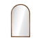 Oikiture Arched Wall Mirror – Paulownia Wood Frame, 86×50cm, Brown