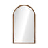 Arched Wall Mirror – Paulownia Wood Frame, 86×50cm, Brown (Set of 2)