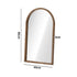 Arched Wall Mirror – Paulownia Wood Frame, 86×50cm, Brown (Set of 2)