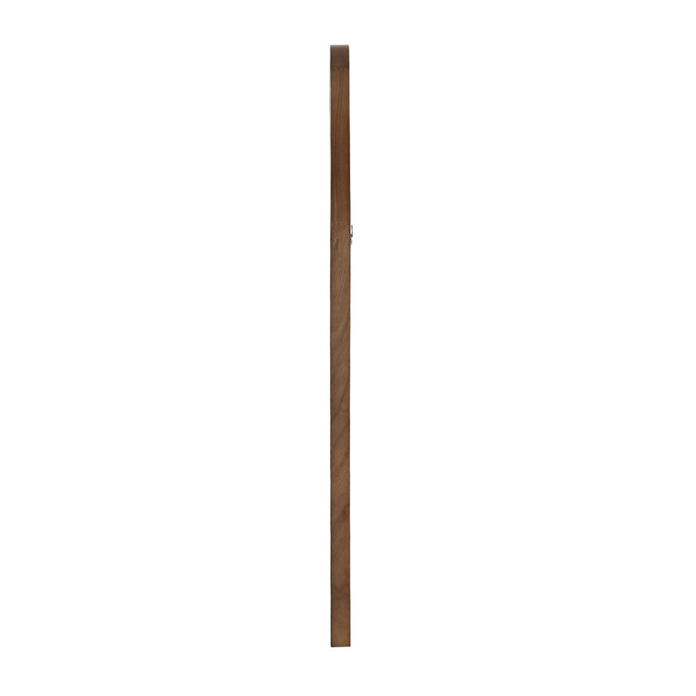 Arched Wall Mirror – Paulownia Wood Frame, 86×50cm, Brown (Set of 2)
