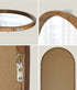 Arched Wall Mirror – Paulownia Wood Frame, 86×50cm, Brown (Set of 2)