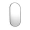 Oikiture Wall Mirror Oval Black 84x50cm