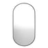 Oikiture Wall Mirror Oval Black 84x50cm