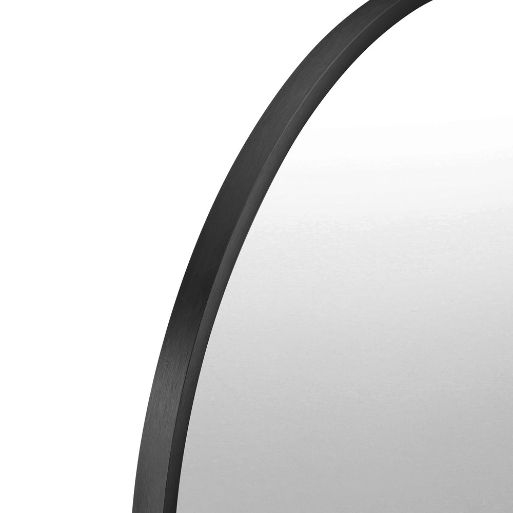 Oikiture Wall Mirror Oval Black 84x50cm