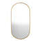 Oikiture Oval Gold Wall Mirror 84x50cm Aluminium Frame Decorative Home Mirror