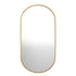 Oikiture Wall Mirror Oval Gold 84x50cm