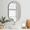 Oikiture Wall Mirror Oval Frameless 84x50cm