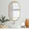 Oikiture Wall Mirror Oval Wooden 84x50cm