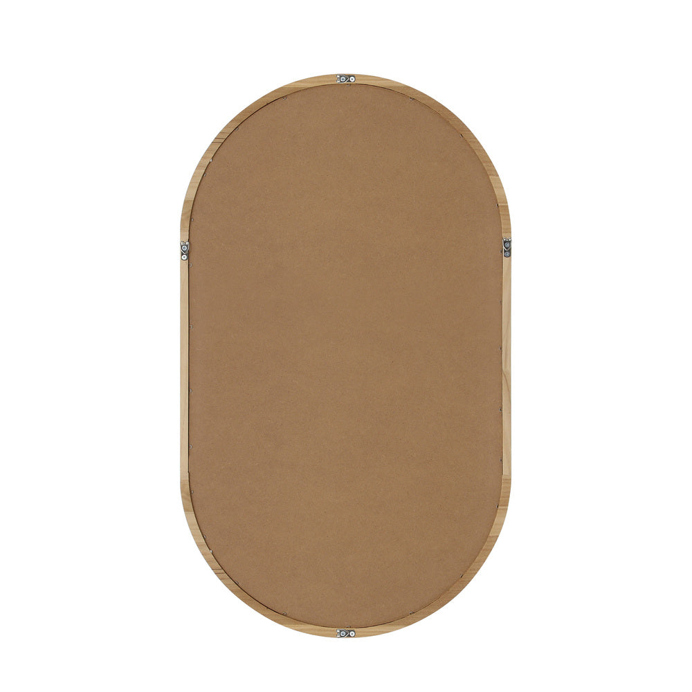 Oikiture Wall Mirror Oval Wooden 84x50cm