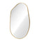 Oikiture Irregular Wall Hanging Mirror Aluminium Frame Entryway Gold