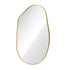 Oikiture Irregular Wall Hanging Mirror Aluminium Frame Entryway Gold